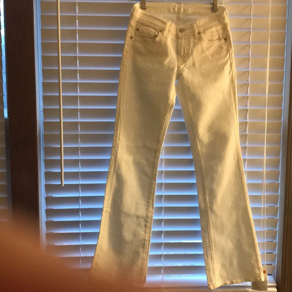 7 For All Mankind white jeans.
